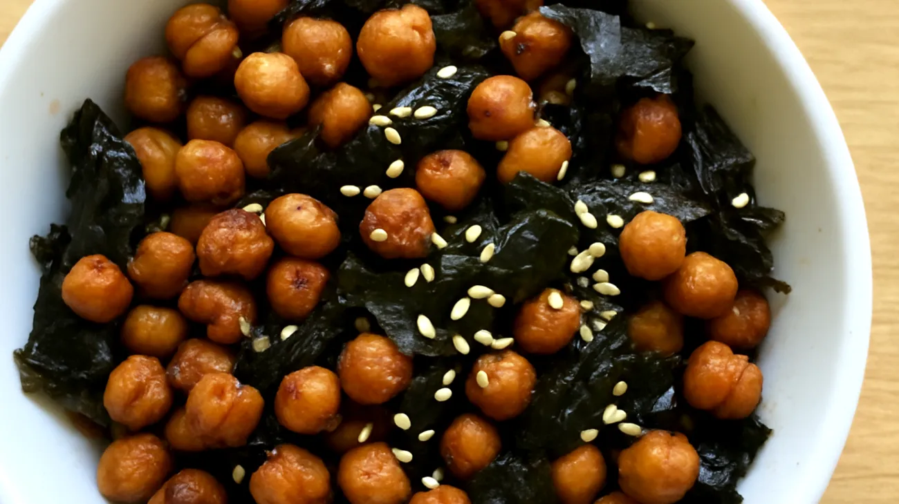 Geröstete Kichererbsen mit Wakame-Algen"